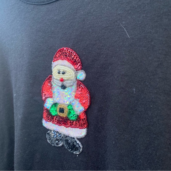 Vintage Hampshire Studio‎ SNOW embellished Santa Claus Long Sleeve PS - Picture 5 of 6